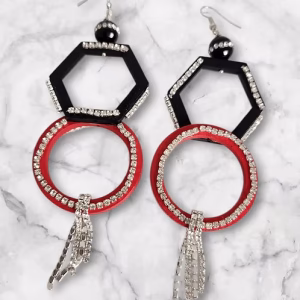 sparkle in red earrings