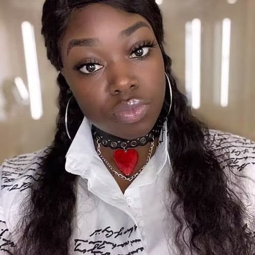heart & chain choker necklace