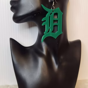 green detroit earrings