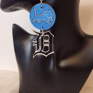 lions mirrored d earrings